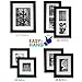 Gallery Perfect 7 Piece Black Photo Frame Decorative Art Prints & Hanging Template, Set of 2 Gallery Wall Kits