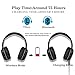 Bluetooth Headphone On Ear Hi-Fi Stereo for PC Mac Cell Phones TV Wireless Headset Built in Mic (Black)