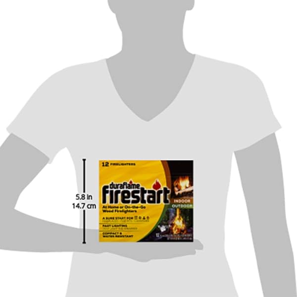 DURAFLAME FIRESTART INDOOR/OUTDOOR FIRELIGHTERS, 12 PACK , YELLOW