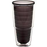 Tervis Clear & Colorful Tabletop Made in USA Double Walled Insulated Tumbler Travel Cup Keeps Drinks Cold & Hot, 24oz, Quartz