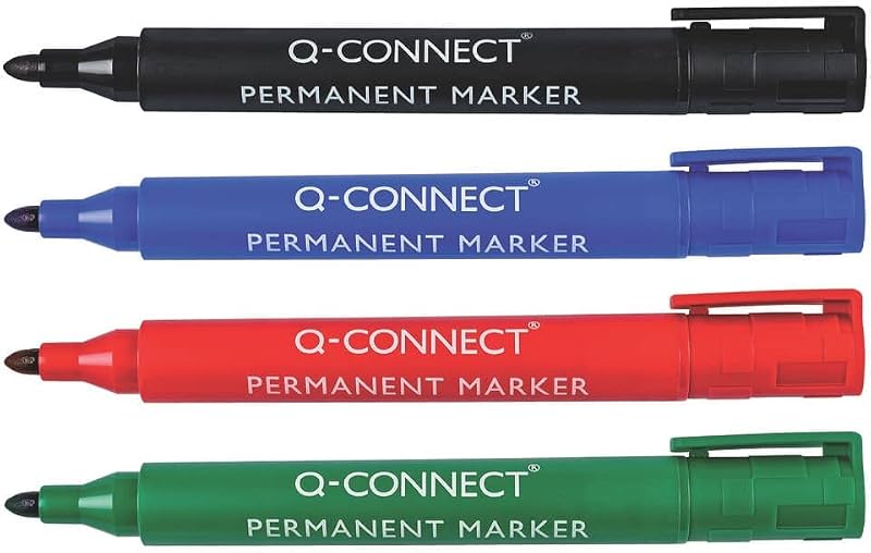 Marcador q-connect marcador permanente azul ponta redonda 3,0 mm