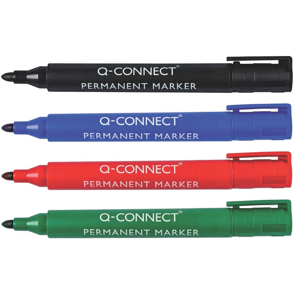 Q-CONNECT KF26046 Permanentmarker Rundspitze Blau/ 1,5-3mm / 10 Stück/Strichlänge: 300m 3