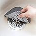 2PCS Shower Drain Hair Trap, Hair Catcher Shower Drain for Kitchen Bathroom and Bath tub, Shower Hair Drain Catcher Easy to Install and Clean with Suction Cups Grey