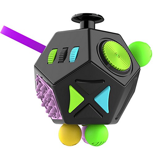 Yuri Milner 12 Sided Fidget Cube toys Stress Relief Anxiety Attention Desk Focus Toy for Adult and Children