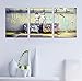 YPY Banksy Life is Beautiful Canvas Giclee Artwork 3 Panels for Modern Home Decor Stretched and Framed Ready to Hang Size 36(W) X 16(H) inches