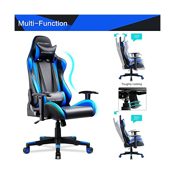 Best Gtracing Gaming Chair 2021 Ergonomic Backrest And Blue