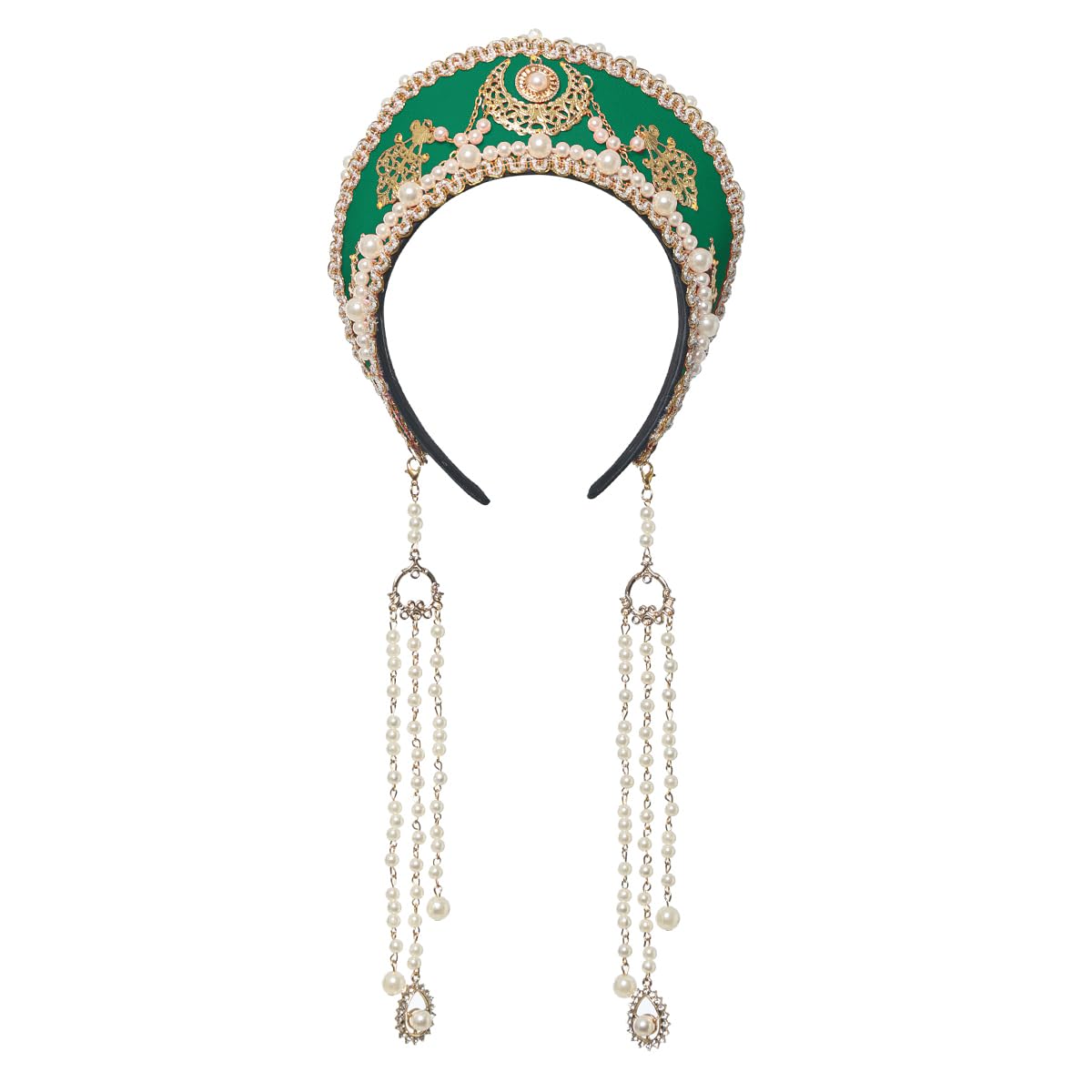 GRACEART Anne Boleyn Hat Headpiece Elizabethan Headwear Tudor Coronet Hood Hat — image 1