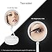 Vanity Travel Mirror - VAKOO Portable LED Makeup Mirror, Compact Folding 1X/10X Magnifying Vanity Mirror, Cosmetic Makeup Mirror for Bathroom/Table/Home Decorative