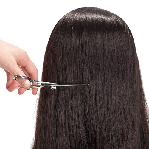 Traininghead 24-26'' Female Mannequin Head 100% Human Hair Hairdressing Training Practice Head Manikin Cosmetology Doll Head With Clamp (1812LB0216H) - Thumbnail 5