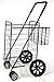 Folding Shopping Cart with Double Basket- Jumbo Size 150 lb Capacity Black, Grocery Shopping Made Easy w/ Spinning Wheels
