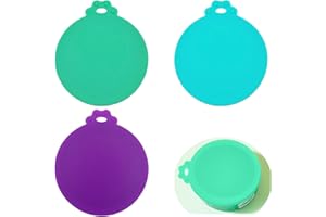 SHELDAMY 3 Pack Pet Food Can Cover Lids, Silicone Covers for Sealing Cats and Dogs Canned Wet Food, Standard Size Tops Available for Dishwasher