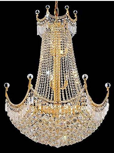 Phube Lighting French Empire Gold Crystal Chandelier Chrome Chandeliers Lighting Modern Chandelier (Width 76cm Gold)