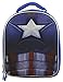 Marvel DC Comics Superheroes Domed Shaped 3D Pop Out Boys' Insulated Lunchbox Lunch Kit (Captain America)