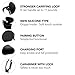 The OAKS Improved Airpods Case Protective Cover Skin with Lockable Carabiner and Airpods Strap Compatible with Airpods Charger Case (5 Colours Available) (Black)