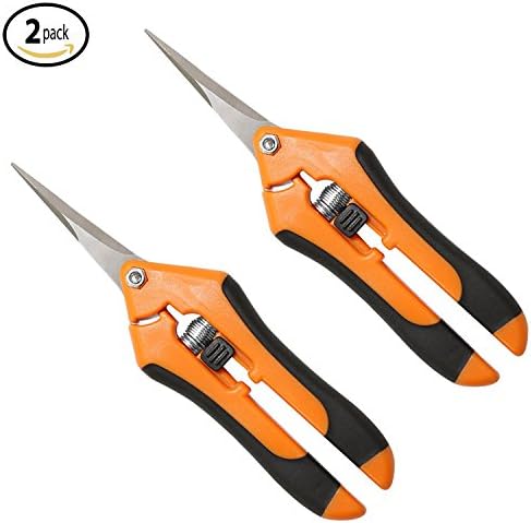HHAO Straight Blades Tip Trimming Shears Scissors with Titanium Coated Straight Precision Blades (2Pack Straight Blade)