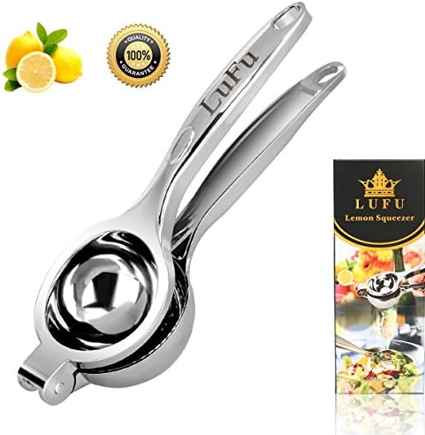 LUFU Lemon Squeezer, Easy Clean &amp; Anti-corrosive Lemon Juicer, Sturdy Lemon Press Peeler