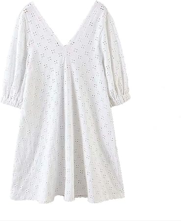 white embroidered dress uk