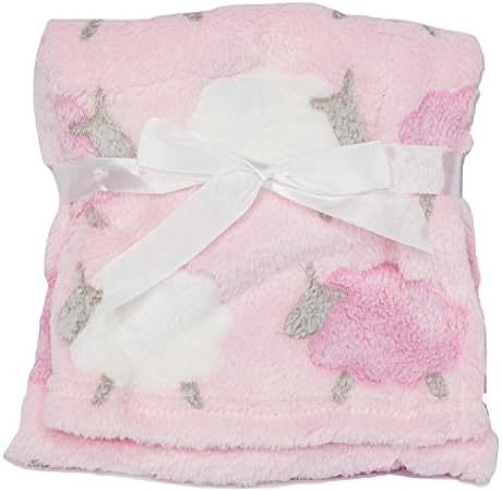 Light &amp; Cozy Plush Blanket For Baby Boys and Baby Girls (Pink Lamb)