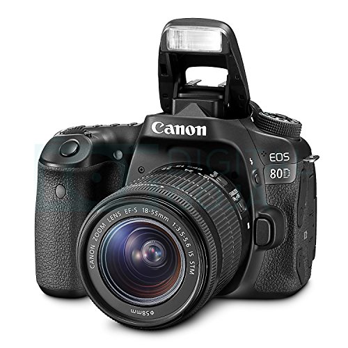 Canon EOS 80D DSLR Camera with EF-S 18-55mm f/3.5-5.6 IS STM and EF-S 55-250mm f/4-5.6 IS STM Lens w/Advanced Photo and Travel Bundle