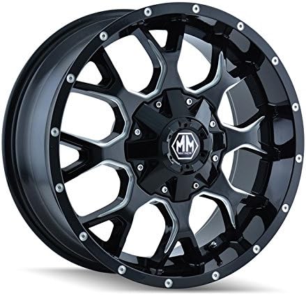 Mayhem Warrior 8015 Black/Milled Spokes Wheel (20 x 9. inches /8 x 165 mm, 0 mm Offset)