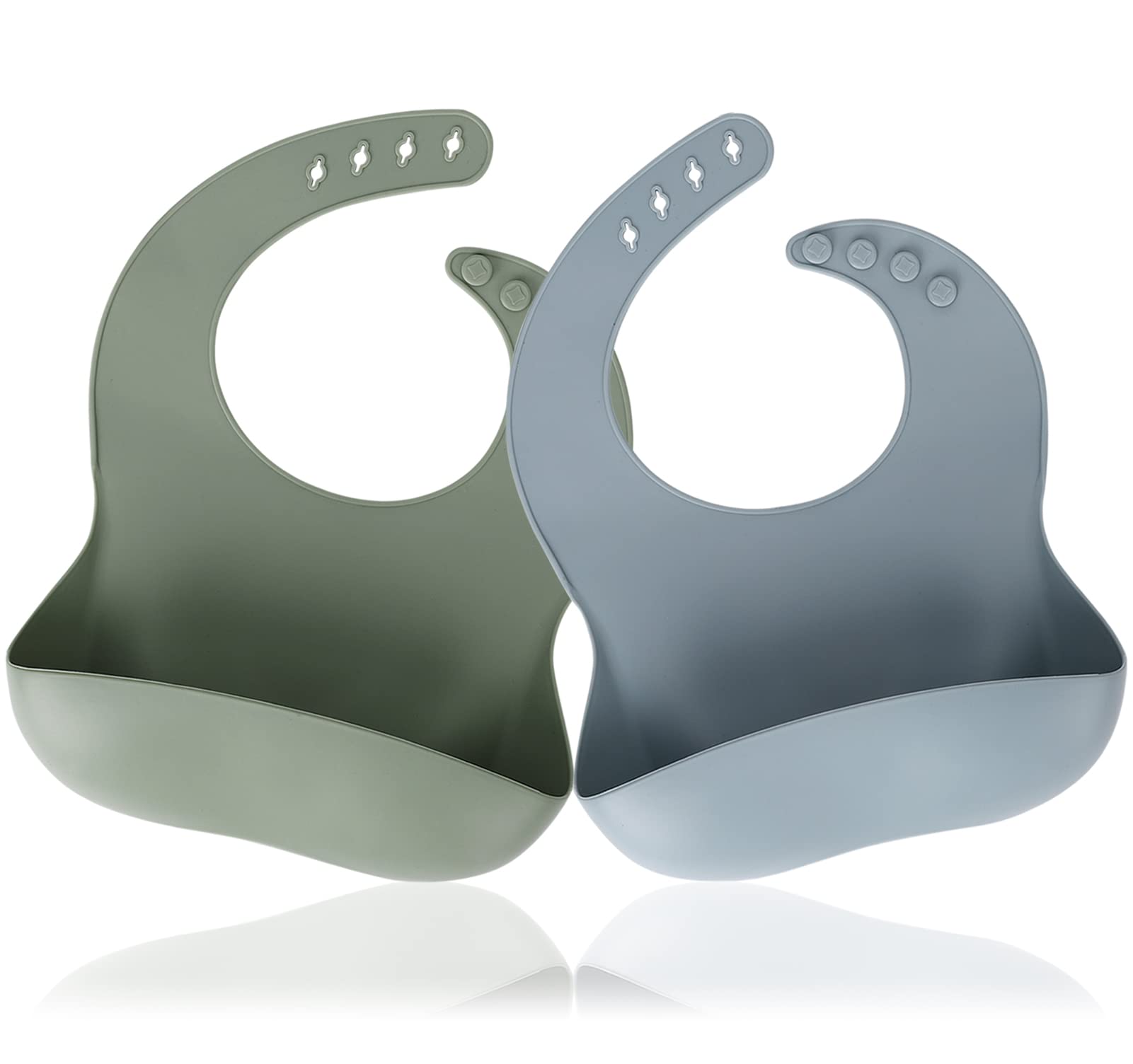 Socub Silicone Baby Bibs, Comfortable Waterproof Silicone Bibs for Babies & Toddlers, BPA Free, with Food Catcher Pocket