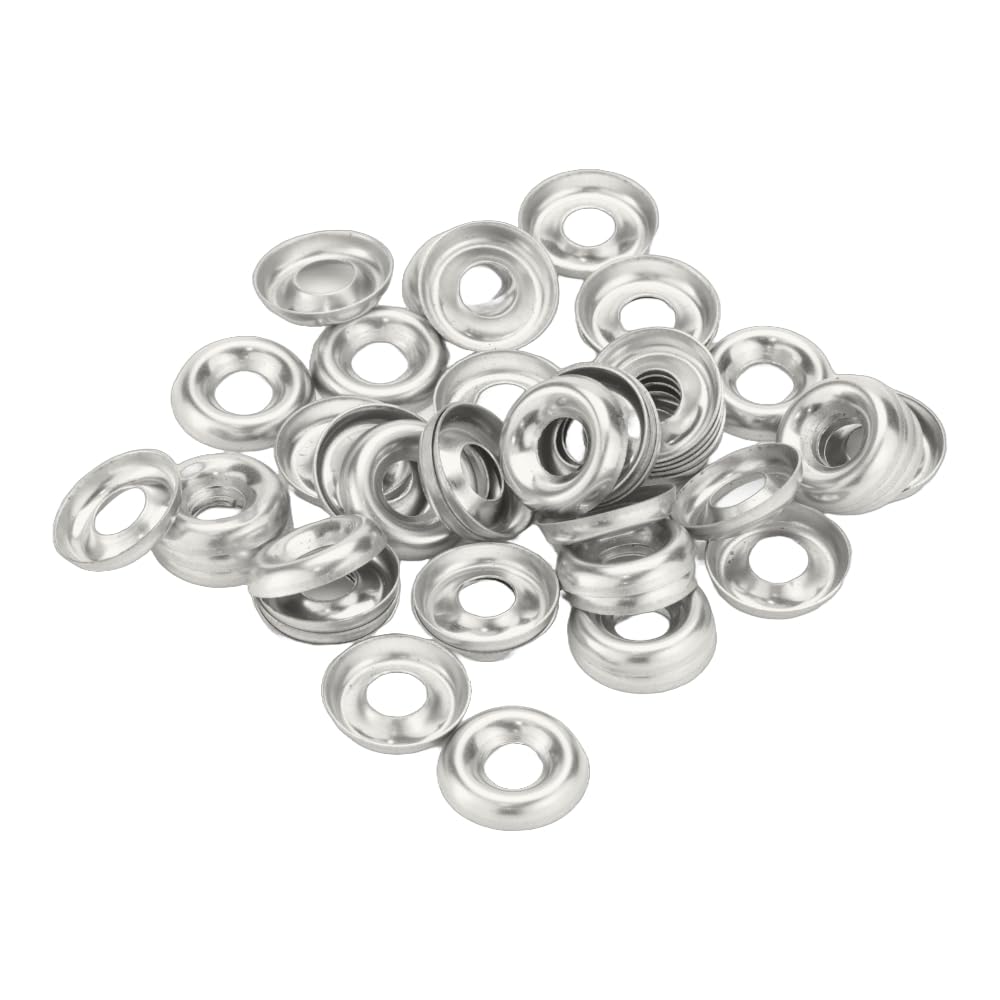No.8 A2 Stainless Steel Screw Cup Washers - To fit 4mm Screws (Pack of 50)