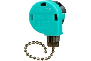 YukiHalu Ceiling Fan Pull Chain Switch 3 Speed 4 Wire, ZE-268S6, Replacement Fan Light Switch for Ceiling Fans and Light Kits (Antique)