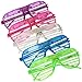 12 Pack LED Sunglasses Glow Glasses LED Flashing Futuristic Rave Glowing Shades Rave Party