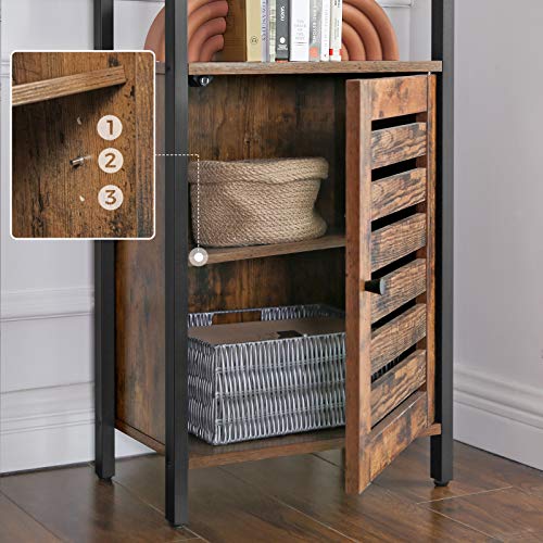 VASAGLE Lowell Tall 4Tier Storage with Door and
