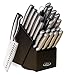Gibson Oster 70562.22 Baldwyn 22-Piece Cutlery Block Set, Brushed Satin - Silver primary