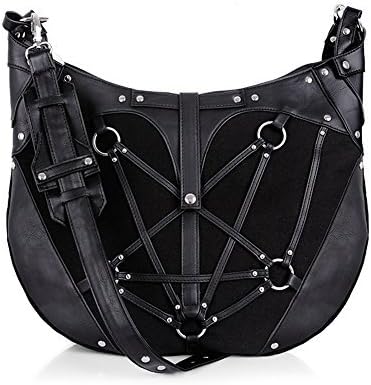 RestylePENTAGRAM HOBO BAG - Black, harness Purse, occult, black fashion
