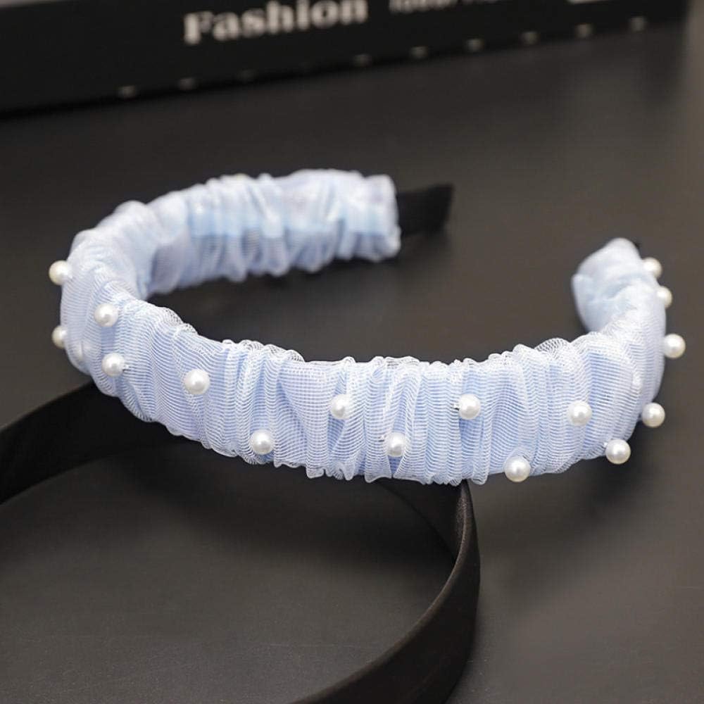 Empty Summer Cute Retro Pearl mesh headband Women Bowknot headband
