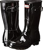 Hunter Womens Original Short Black Gloss Rain Boot - 8 B(M) US