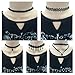 5 PCS Women's Classic Black Velvet and Black Stretch Gothic Tattoo and Black Lace Choker Necklace