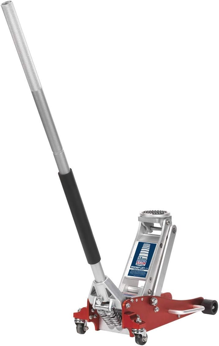 Sealey Rja1550 Trolley Jack 1.5Tonne Low Entry Aluminium Rocket Lift, White, 1.5 Ton - Image 3