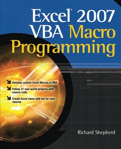 Excel 2007 VBA Macro Programming - Best Tech Deal & Gift Ideas