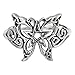 Sterling Silver Butterfly Pentagram Pentacle Ring (Size 4-15)