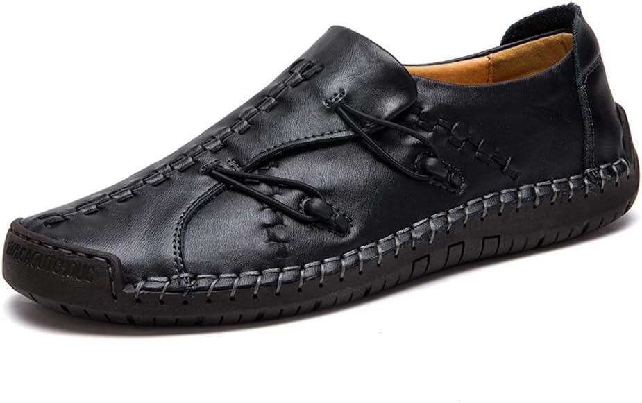 AsifnMens Casual Loafers Driving Shoes Oxfords Comfortable Adjustable Sneakers Walking Shoes Leather Slip on Penny Classic Moccasins