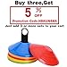 IROCH 50 Pack Soccer Cones Disc Cone Sets with Holder and Bag for Training,Field Cone Markers Football,Kids,Sports (Colorful)
