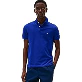 Tommy Hilfiger Mens Short Sleeve Polo Shirts in Slim Fit with Stretch and Organic Pique Cotton