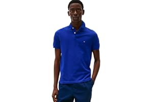 Tommy Hilfiger Mens Short Sleeve Polo Shirts in Regular Fit with Stretch and Organic Pique Cotton