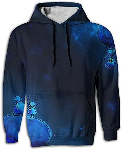 DIK Human Beings And Aliens Unisex's Hoodies Half Dome 3D Printed Stripe Printing Sweatshirt Pullover Pockets Jacket For Mens