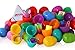 Toy filled Easter eggs, surprise eggs filled with Easter toys, 100 pack great for Easter eggs school hunt, Surprise Eggs Hinged Together for Easy Assembly with Bonus Easter Multi Color Highlighter.