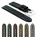 StrapsCo Vintage Thick Leather Watch Band with Heavy Duty Stitching