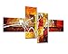 iPaintor Wood Framed Hand Painting, 4pcs/set