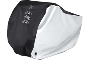 Maveek Waterproof Cycle Bike Rain Cover For 1 2 3 Cycle Bikes, Road Bicycle Cover Outdoor Indoor Storage Water Resistance Travel Transport Garage Shed Tent Winter Summer All Weather