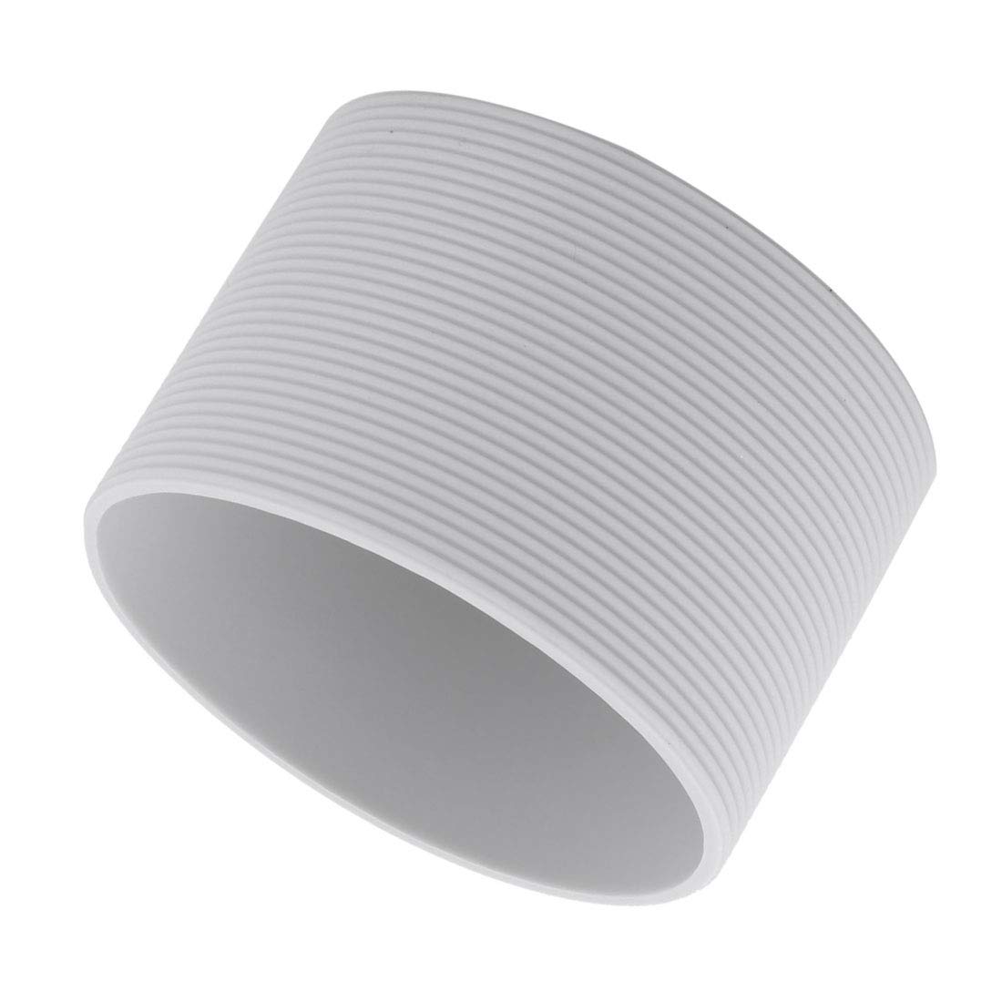 Sourcingmap Silicone Outdoor Round Nonskid Water Bottle Mug Cup Sleeve Cover 6.5cm Dia Light Gray