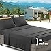 Nestl Dark Grey Short Queen Sheets for RV, Hotel Luxury RV Queen Sheets Set, 4 Piece Fitted Bed Sheet Set and Pillowcases, Super Soft, Wrinkle-Free, and Breathable Camper Bedding
