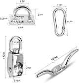 TooTaci M20 Pulley Block System 304 Stainless Steel Nylon Rope Lifting Towing view 2