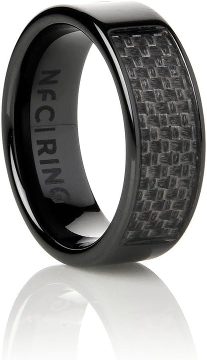 McLEAR Unisex Ceramic Programmable Smart Ring Eclipse